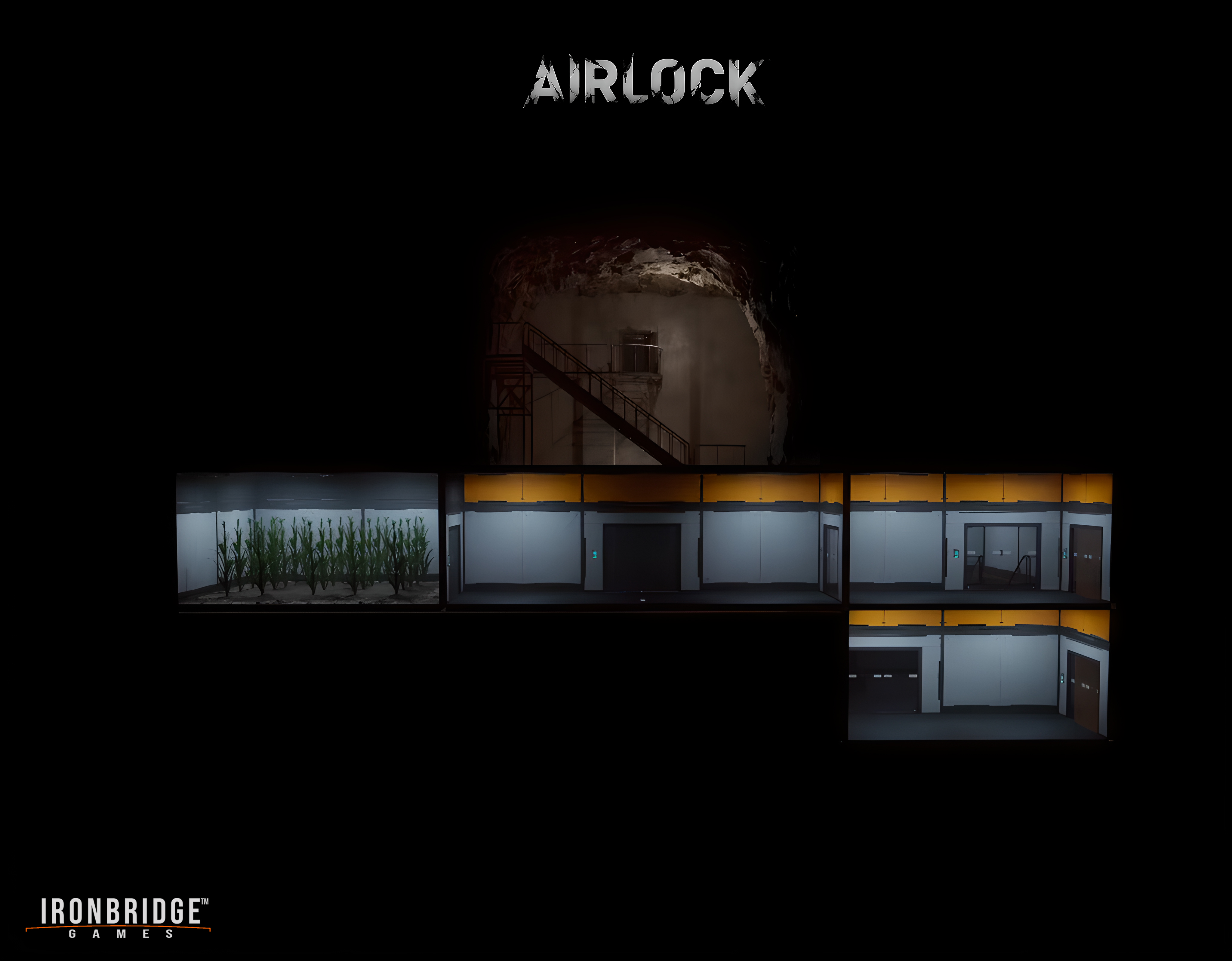 AIRLOCK Prototype — dollhouse view of underground base