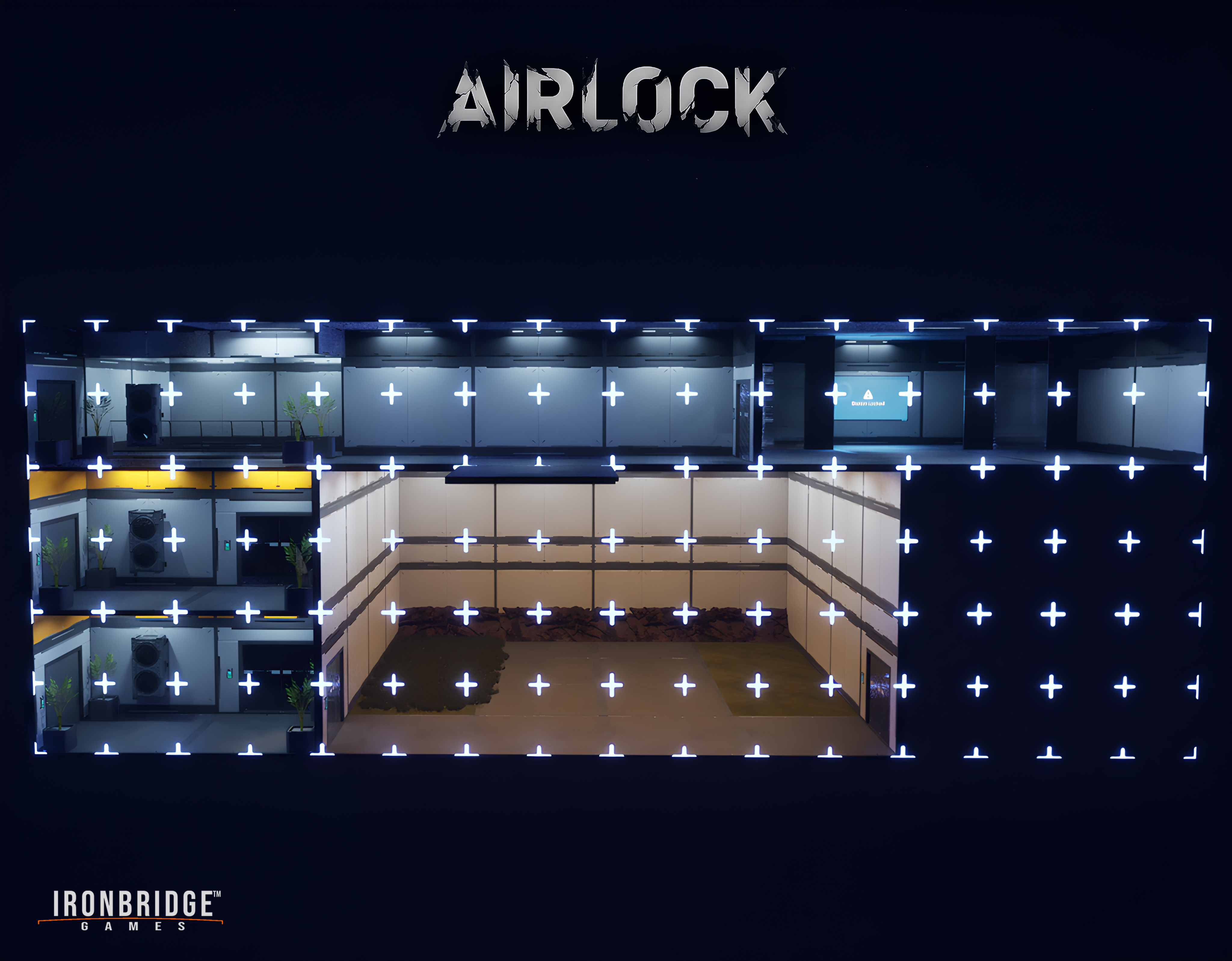AIRLOCK Grid System — module grid with placement markers